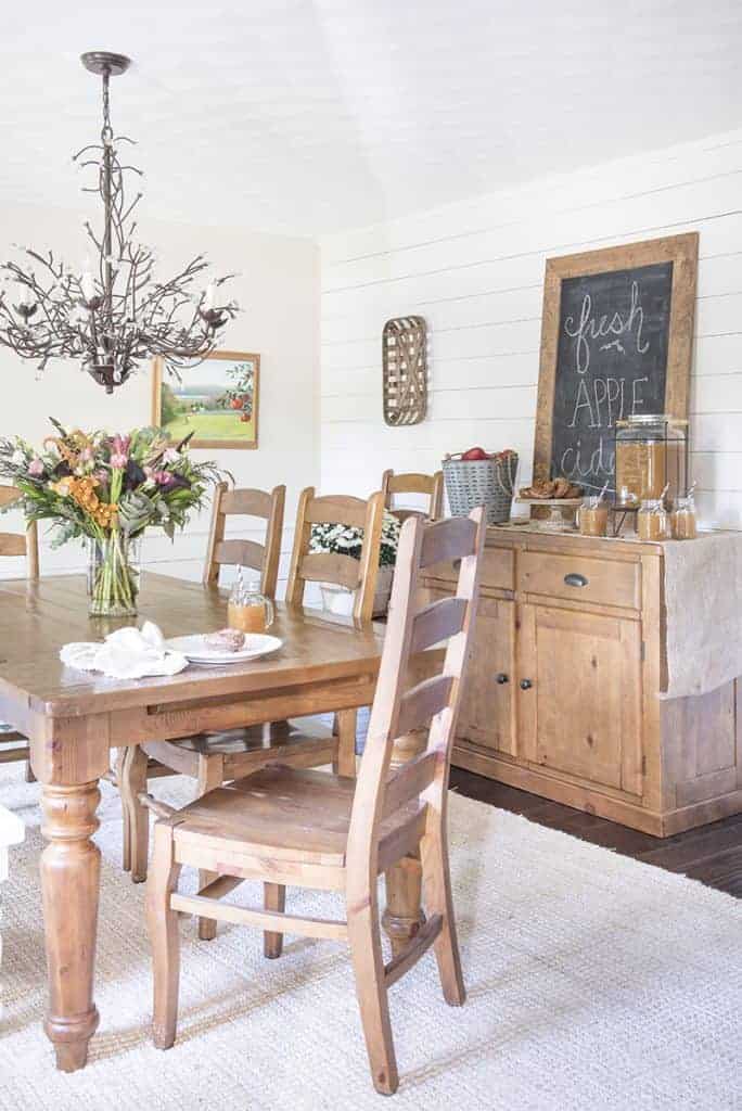Apple Cider Bar & Fall Dining Room Nina Hendrick Design Co.