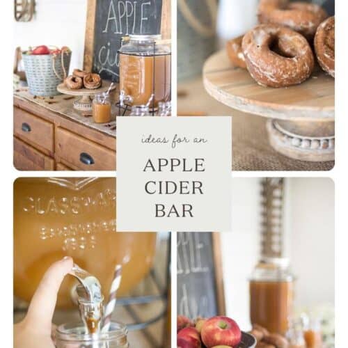Apple Cider Bar with donuts and holes ideas.