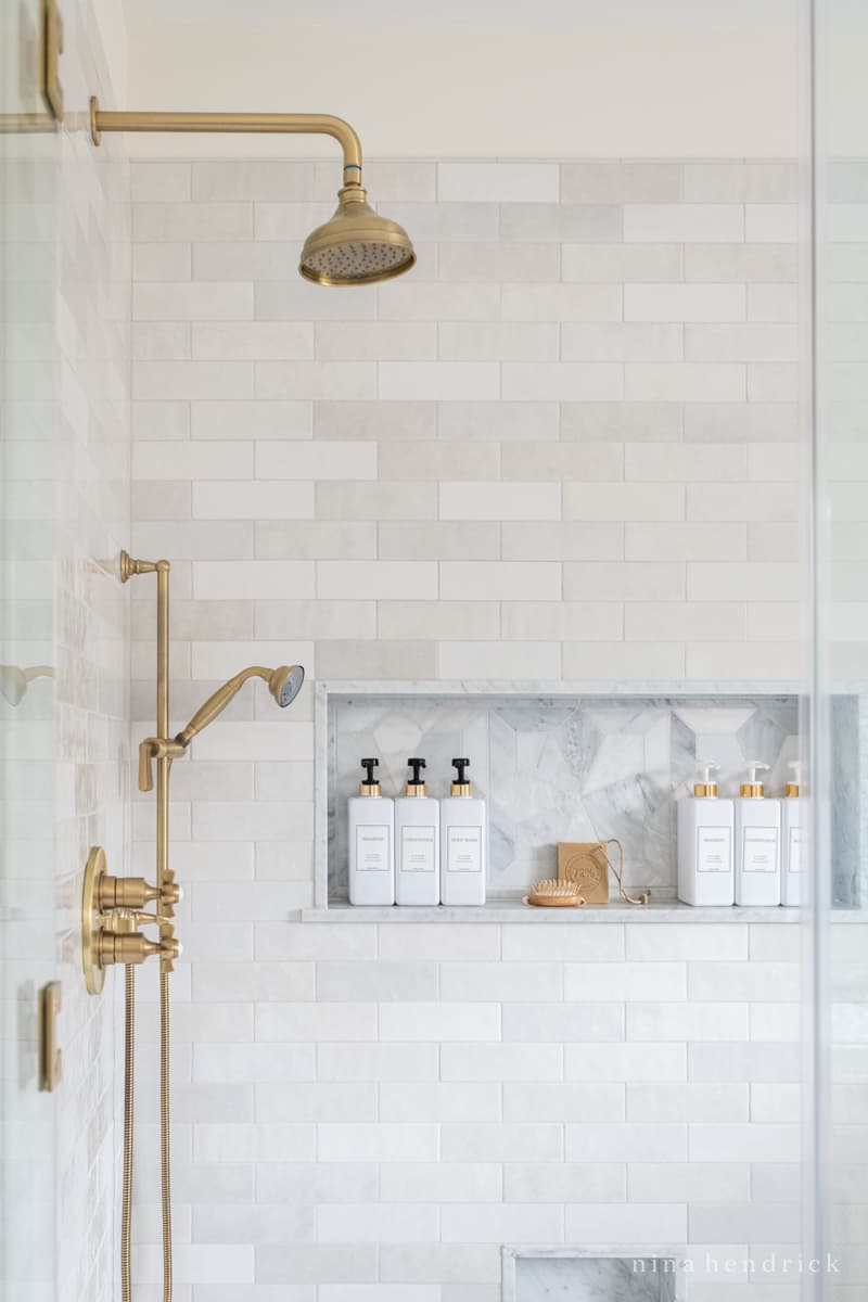 Bathroom design trend: Zellige tile in a shower