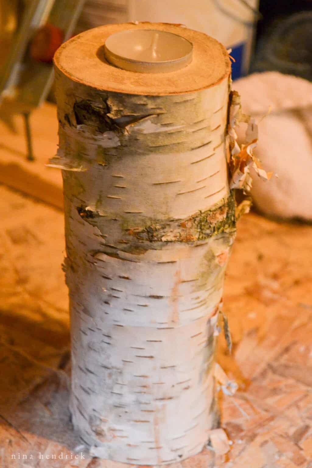 How to Make DIY Birch Candle Holders from Logs — Easy Tutorial