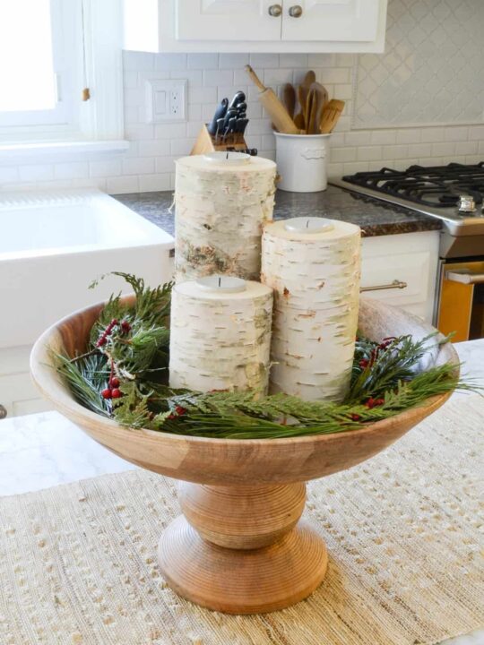 Birch Log Tea Light Holder