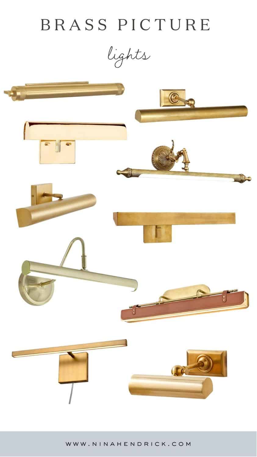 Brass picture lights shopping guide