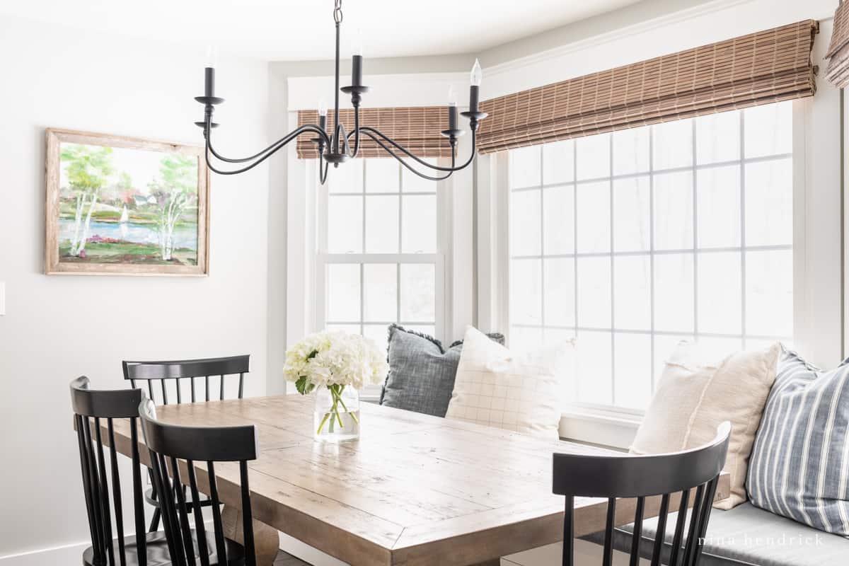 Breakfast Nook Tour with Bay Window Storage Bench