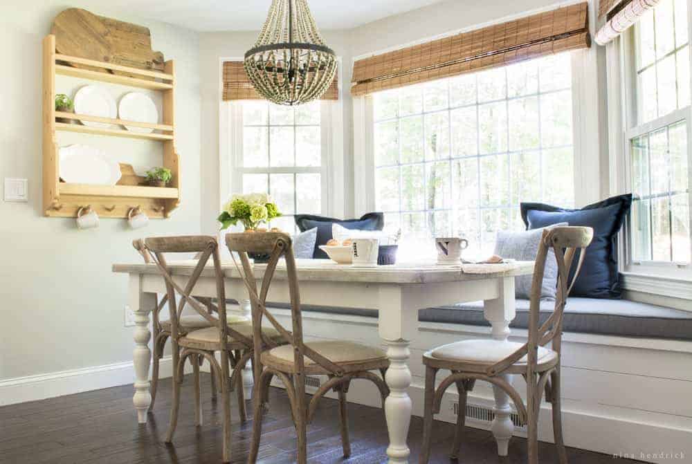  Farmhouse  Breakfast  Nook  Reveal Nina Hendrick