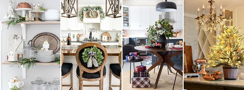Christmas Kitchen Decorating Ideas from Rooms for Rent, Home Stories A to Z, Craftberry Bush, and French Country Cottage
