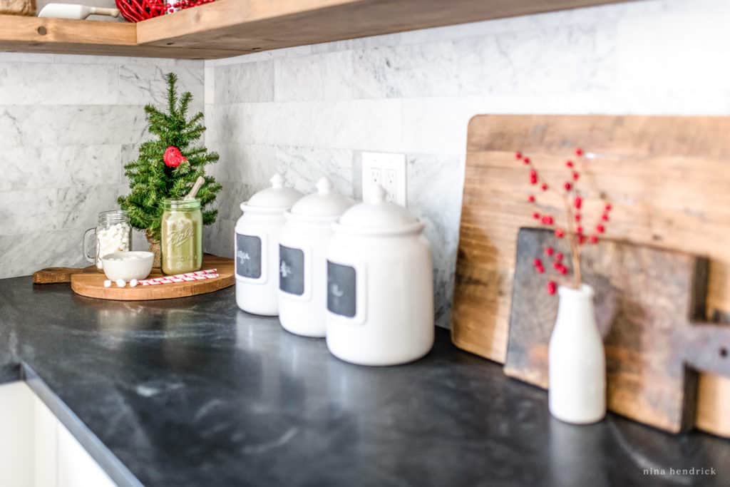 Hot Chocolate Station in the kitchen