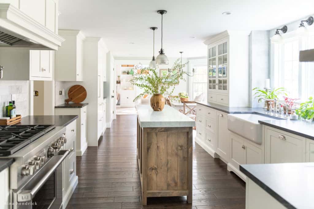 Classic Meets Rustic Kitchen Makeover, Rustic Kitchen Island With Sink And Dishwasher Safe