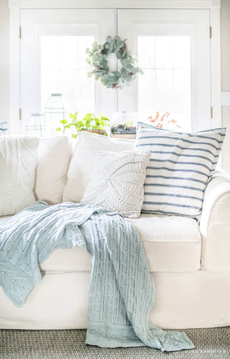 How to Clean a White Slipcovered Sofa