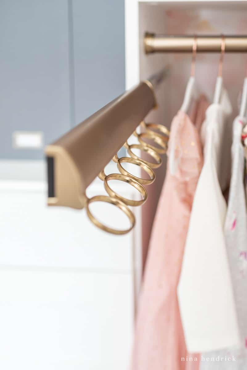 Closet organization idea: install a pull-out scarf or tie organizer