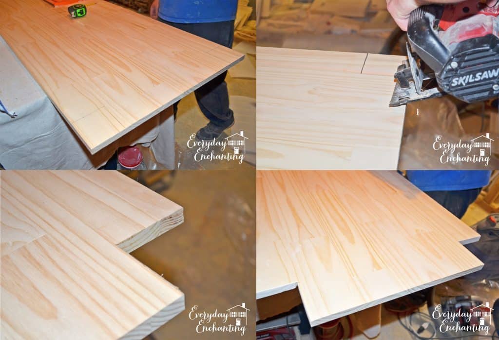 building a shelf for a DIY kitchen island