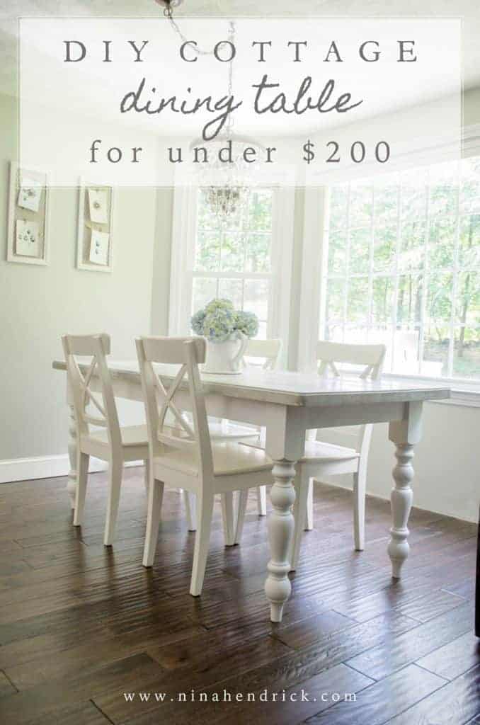 Picnic Table to DIY Cottage Dining Table Tutorial