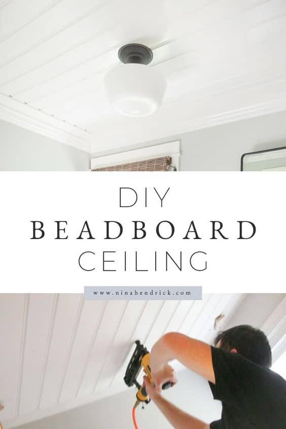 DIY Beadboard Ceiling tutorial