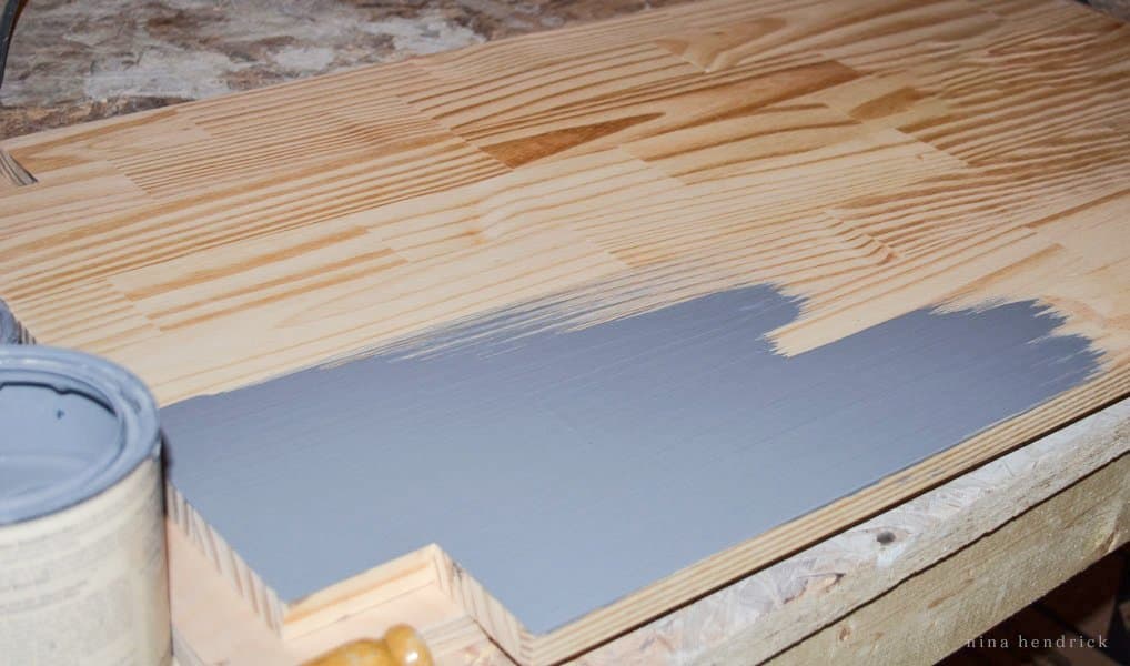 Creating a weathered wood stain finish with Slate stain