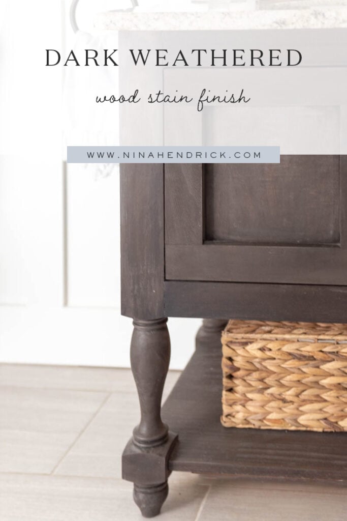 Dark Weathered Wood Stain Finish Pinterest Graphic