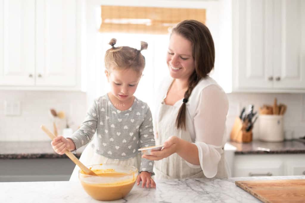 Nina and Lyla baking