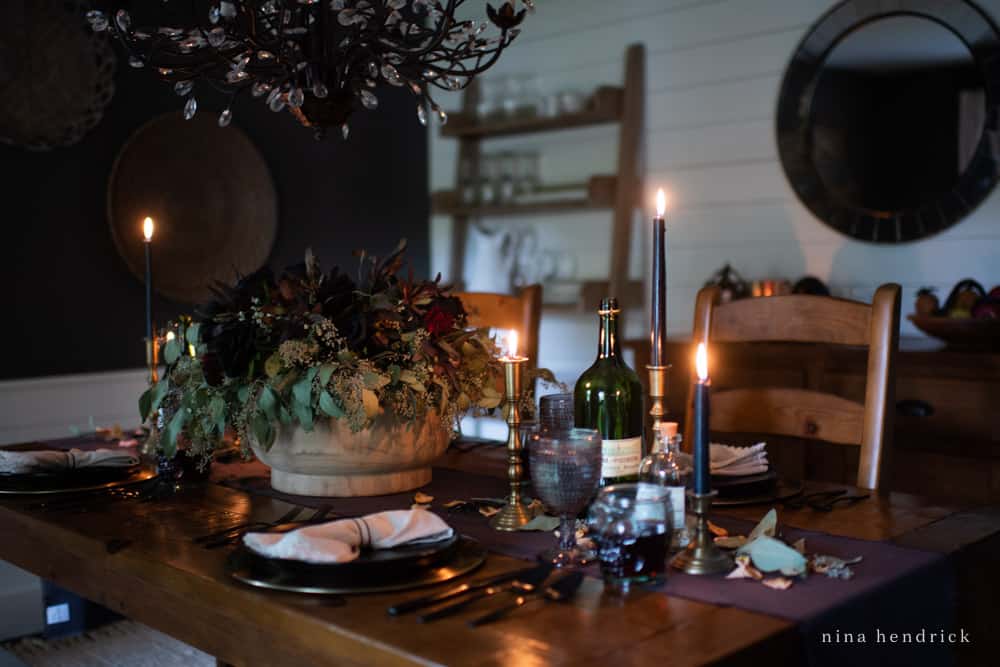 Spooky & Elegant Halloween Tablescape - Nina Hendrick Home