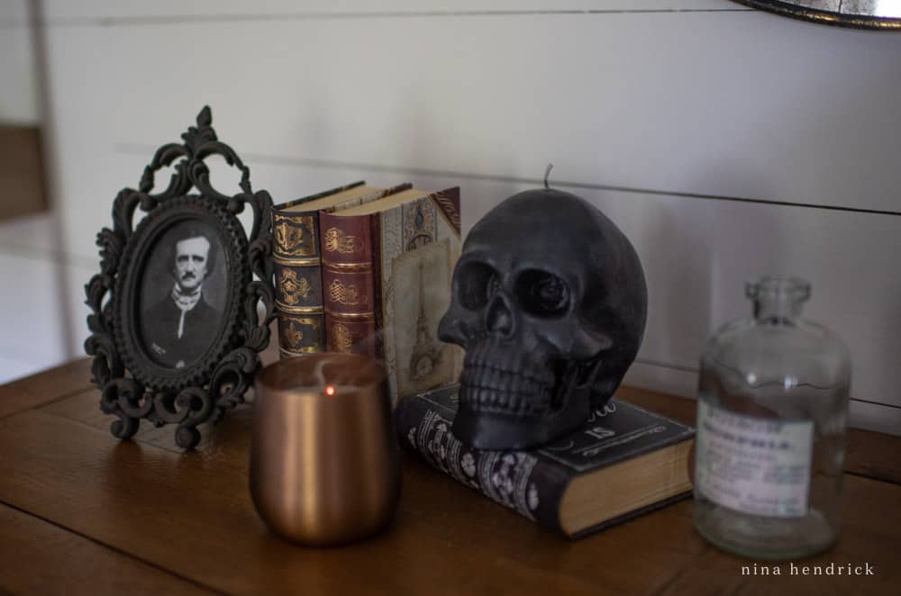 Creepy vignette with Edgar Allen Poe