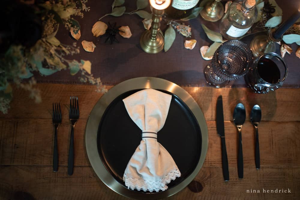 Halloween place setting ideas