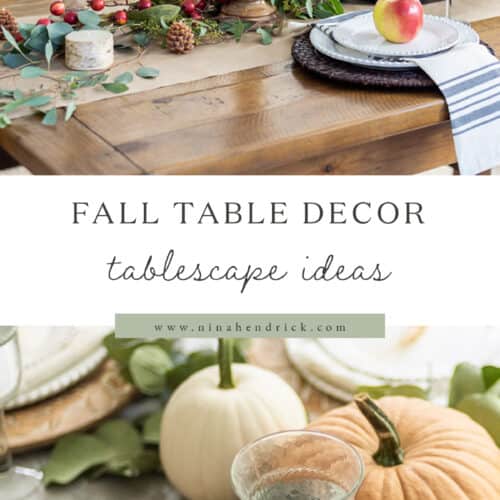 Fall table decor ideas.