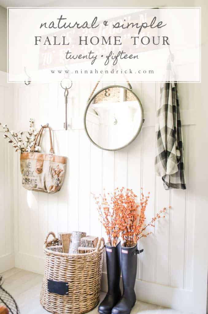 Gather autumn inspiration from this natural and simple fall home tour from the Fall into Home series loaded with farmhouse and rustic charm.