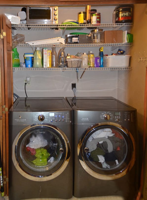 first floor laundry closet before