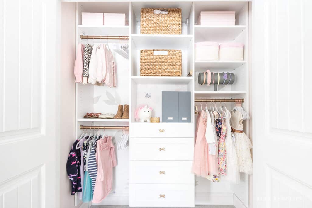 Floral Organized Girl Closet Makeover Nina Hendrick