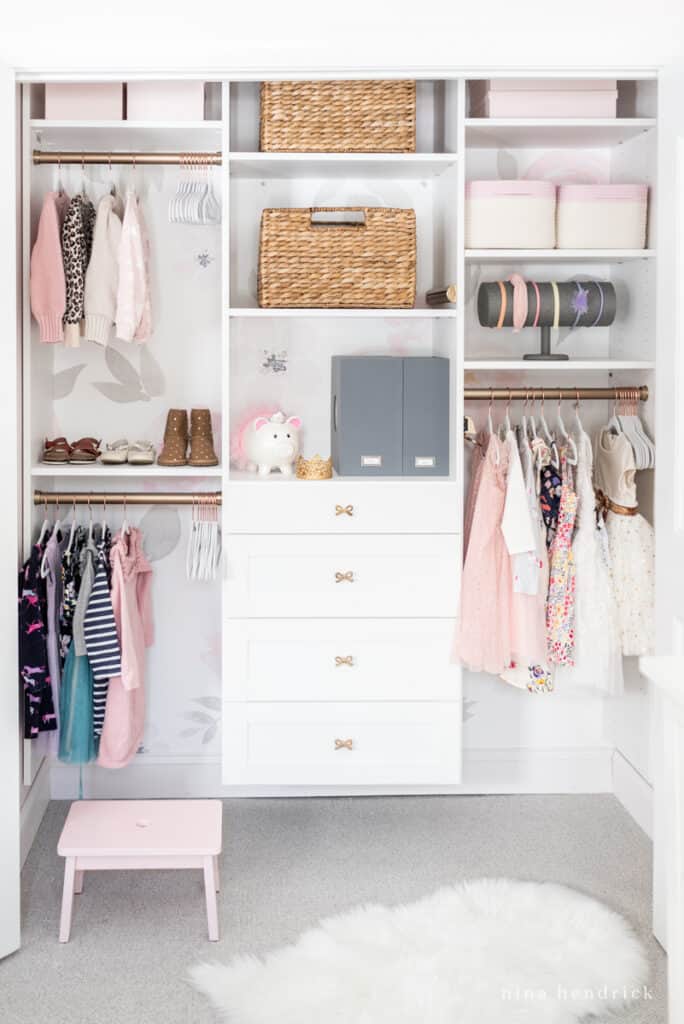 organized girl closet makeover