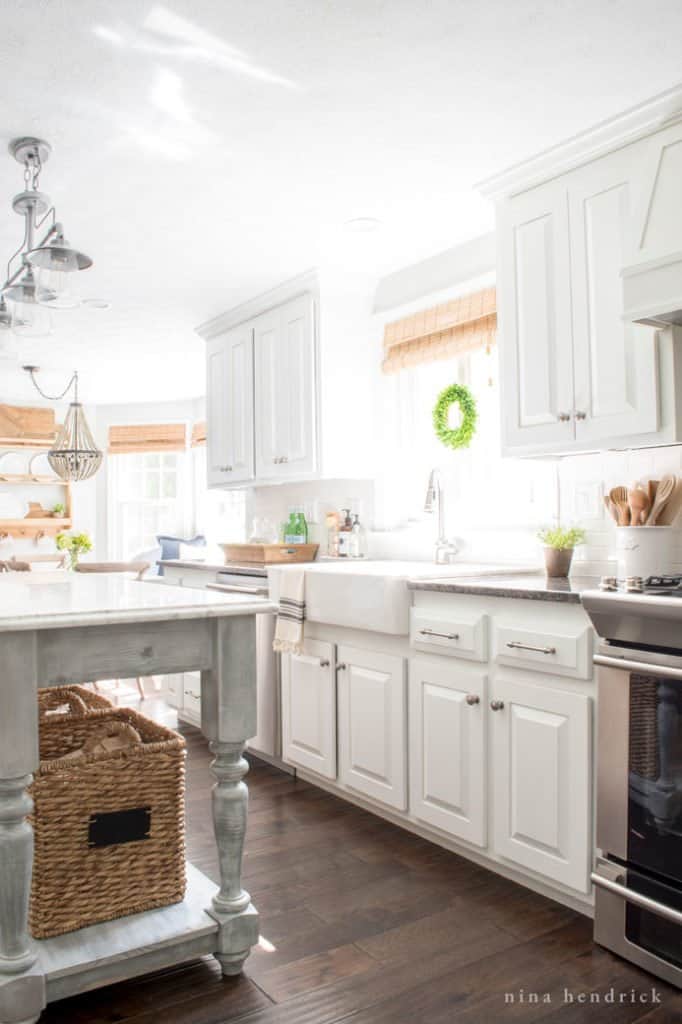 Beautiful White Kitchen Update (with chalk paint!)