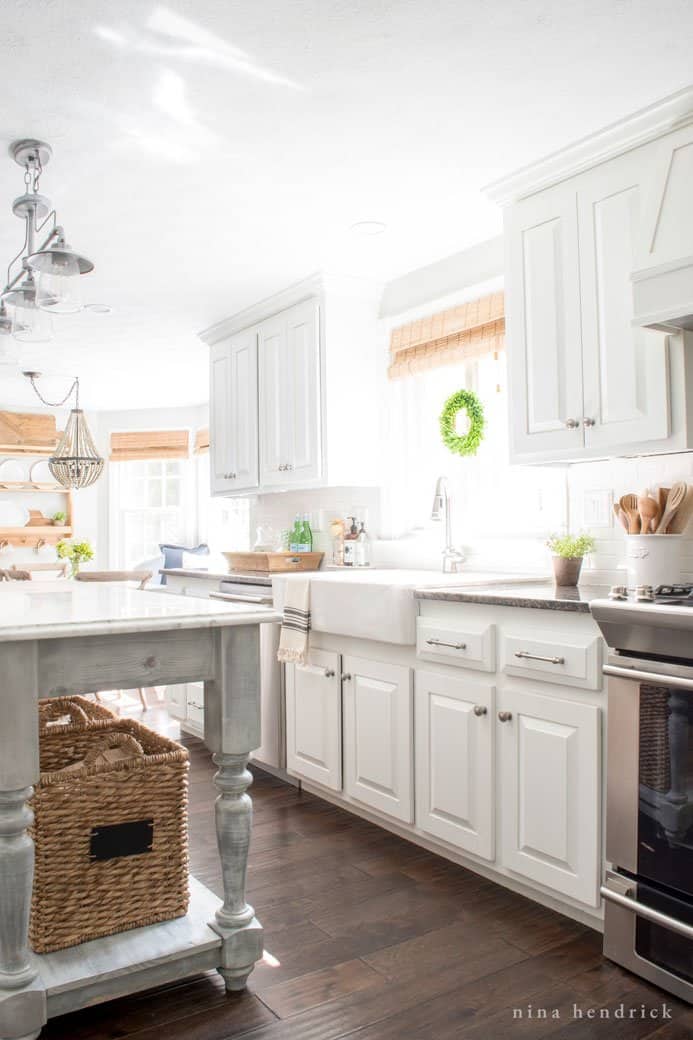 Diy Kitchen Nina Hendrick Home - Diy Paint Wood Cabinets White