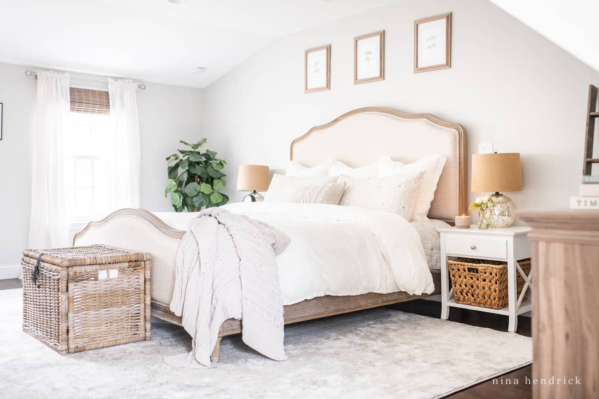Bedroom with multi-direction exposure and choosing a paint color that works for the lighting condition