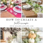 How to Create a Tablescape Collage of Spring, Summer, Fall, Christmas Tablescapes