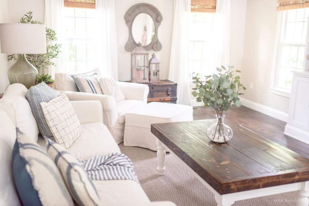 Cottage Style Neutral Family Room