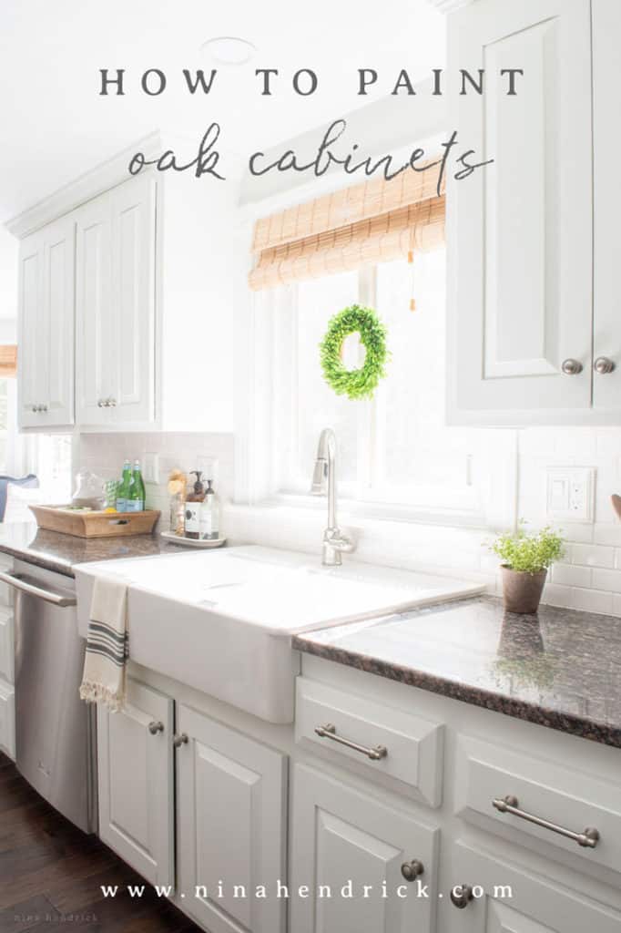 How to Paint Oak Cabinets and Hide the Grain |Learn about our proven process for how to paint oak cabinets and hide the grain to achieve a completely smooth and professional finish.