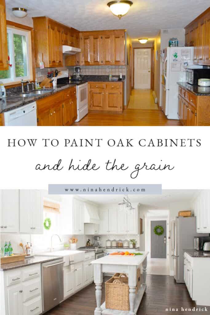 How To Paint Oak Cabinets And Hide The, How To Paint Honey Oak Kitchen Cabinets