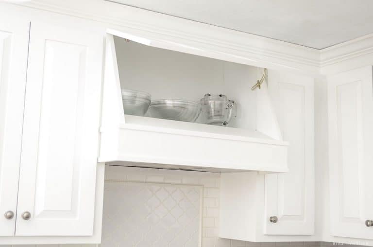 DIY Range Hood Cover with Storage Tutorial