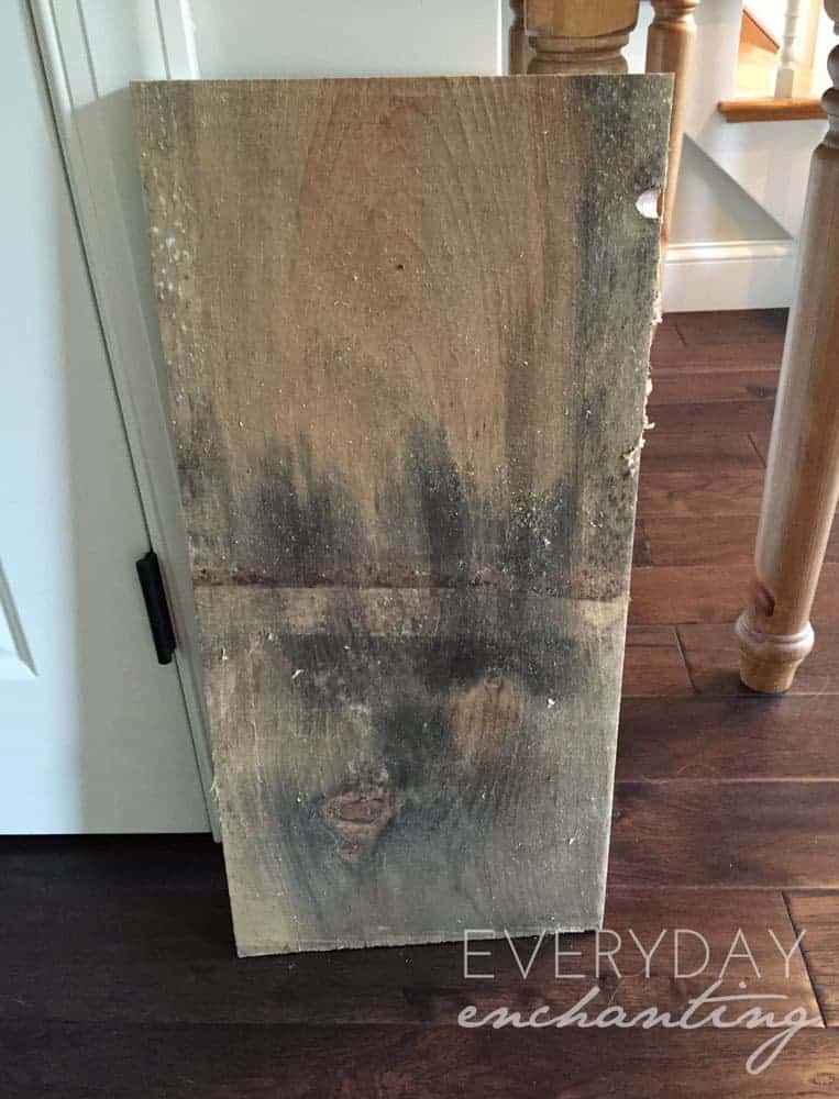 rustic unpainted wood plank