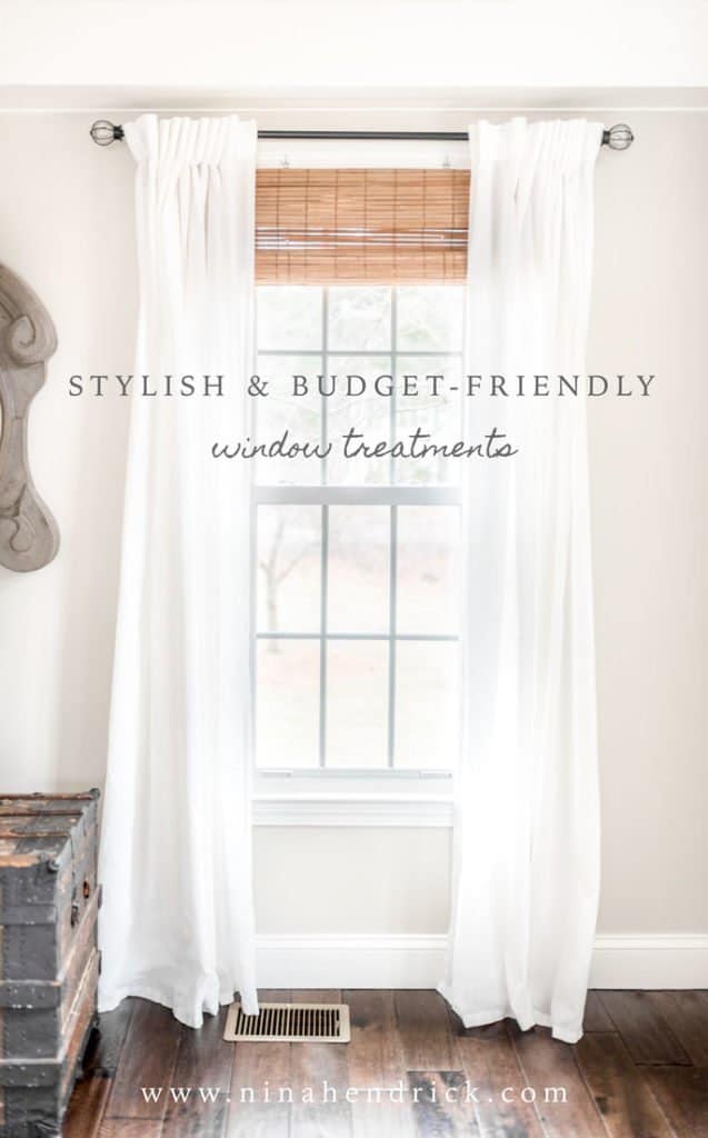 Stylish Budget Window Treatments | Attractive and stylish window treatments don’t have to break the bank. Get the look of custom treatments on a budget!