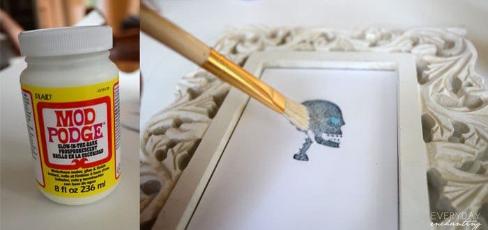 Surprise Spooky Cameo with Mod Podge | Learn how to make a spooky cameo with a glow-in-the-dark surprise using Mod Podge from www.ninahendrick.com
