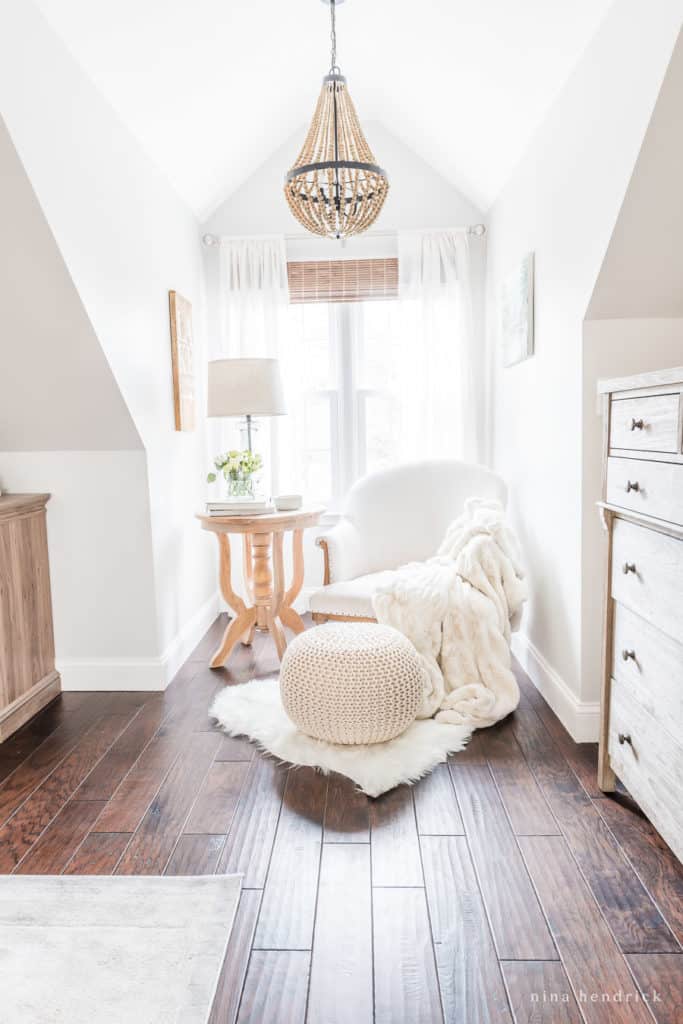 Reading Nook in a Master Bedroom Renovation