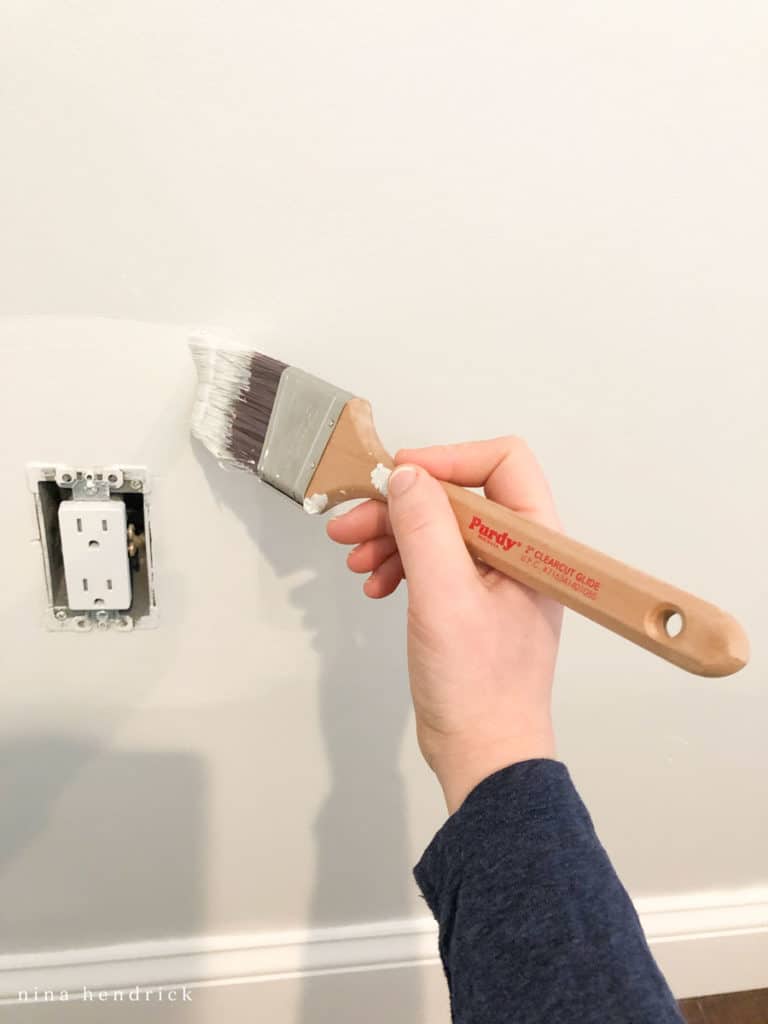 Painting around a light switch
