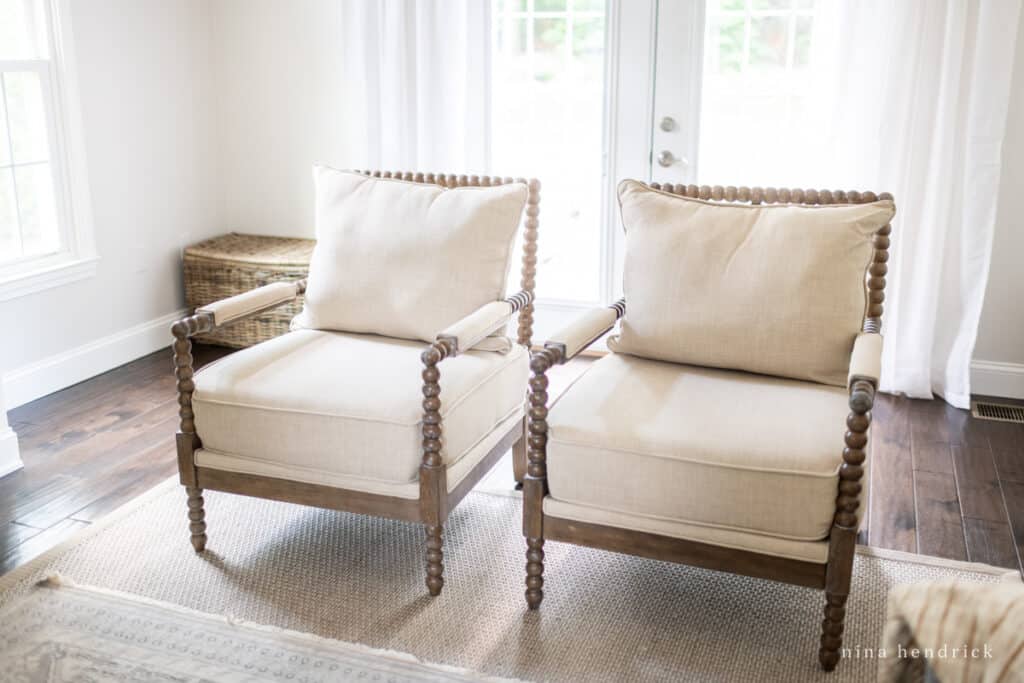 Neutral spindle chairs