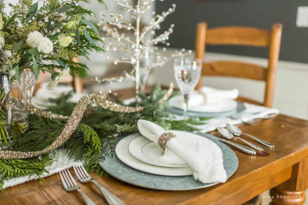 New Year's Eve Tablescape place setting