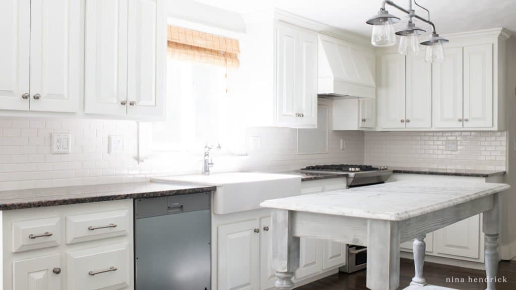 white painted kitchen cabinets five years later