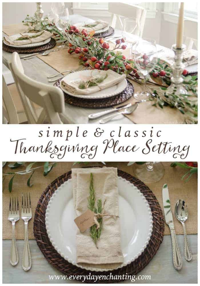 Simple & Classic Thanksgiving Place Setting