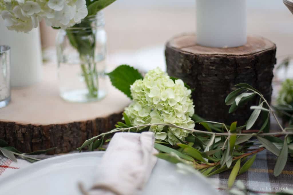 Hydrangeas Rustic Tablescape