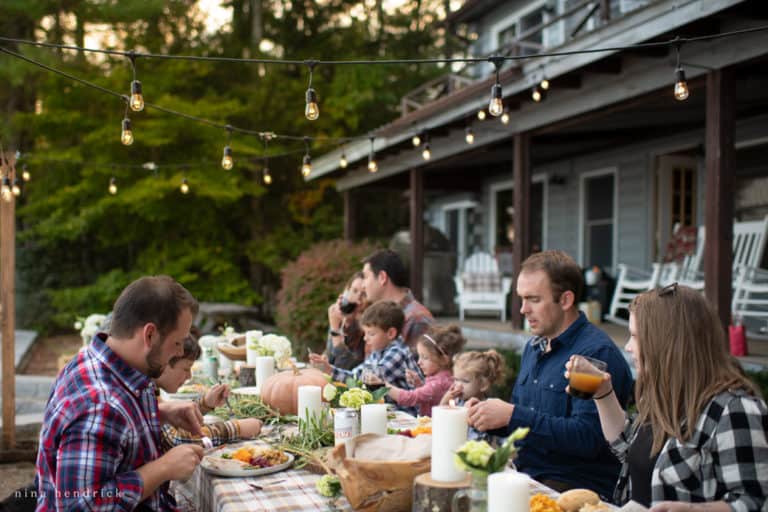 Rustic Lakeside Friendsgiving