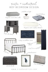 Rustic Industrial Boy Bedroom Design Inspiration | Nina Hendrick Design