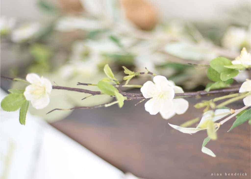 greenery from spring mantel decor