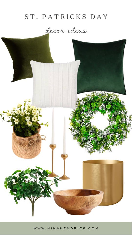 Round up of St Patrick's Day Decorating Ideas for shopping
