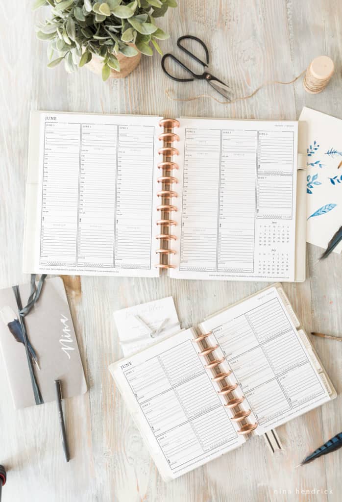 The Everyday Planner Printable in full page and half page sizes.